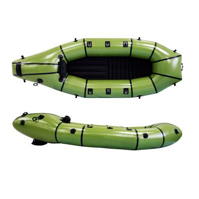 adventure green packrafting boat