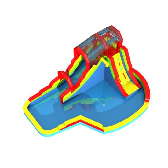 water inflatable slide with large pool